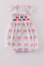 Bow embroidery smocked bubble - ARIA KIDS