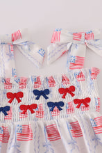 Bow embroidery smocked bubble - ARIA KIDS