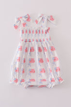 Bow embroidery smocked bubble - ARIA KIDS