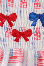 Bow embroidery smocked dress - ARIA KIDS