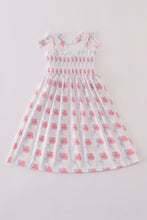 Bow embroidery smocked dress - ARIA KIDS