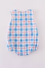 Flag embroidery smocked plaid bubble - ARIA KIDS