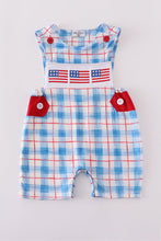 Flag embroidery smocked plaid jonjon - ARIA KIDS
