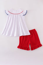 Flag embroidery smocked short set - ARIA KIDS