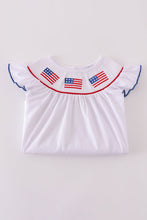Flag embroidery smocked short set - ARIA KIDS