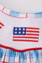 Flag embroidery smocked dress - ARIA KIDS