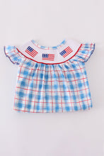 Flag embroidery smocked dress - ARIA KIDS