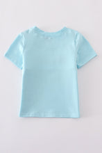 Blue fire truck police car embroidery smocked top - ARIA KIDS