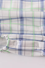 Green seersucker sailboat embroidery smocked bubble - ARIA KIDS
