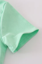 Green seersucker sailboat embroidery top - ARIA KIDS