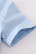 Blue tractor applique top - ARIA KIDS