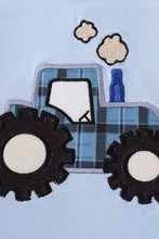 Blue tractor applique top - ARIA KIDS