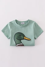 Green duck applique top - ARIA KIDS