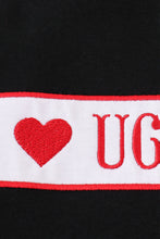 Black stripe I love UGA embroidery football set - ARIA KIDS
