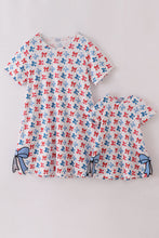 Bow applique print mom&me dress - ARIA KIDS