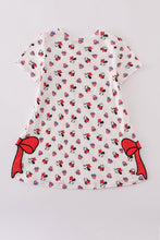 Character print bow applique mom&me dress - ARIA KIDS