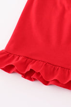 Red dot strawberry embroidery smocked shorts set - ARIA KIDS