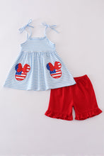 Blue&red character applique shorts set - ARIA KIDS