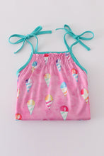 Pink ice cream print shorts set - ARIA KIDS