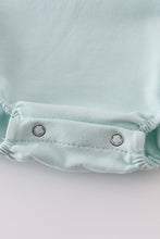 Blue bow pearl smocked bubble - ARIA KIDS