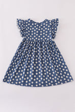 Navy daisy print dress - ARIA KIDS