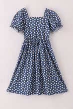 Navy daisy print mom dress - ARIA KIDS