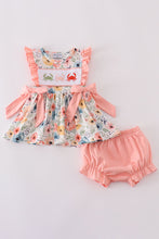 Floral crab embroidery ruffle bloomer set - ARIA KIDS
