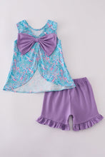 Mermaid lagoon embroidery shorts set - ARIA KIDS