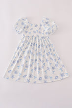 Blue seashell bow mom&me dress - ARIA KIDS