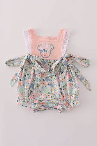 Pink floral character applique bubble - ARIA KIDS