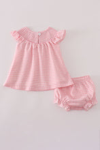 Pink floral smocked bloomer set - ARIA KIDS