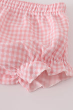 Pink floral smocked bloomer set - ARIA KIDS
