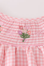 Pink floral smocked bloomer set - ARIA KIDS