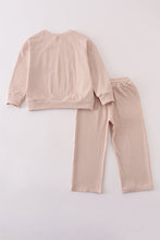 Cream MINI french knot pants set - ARIA KIDS