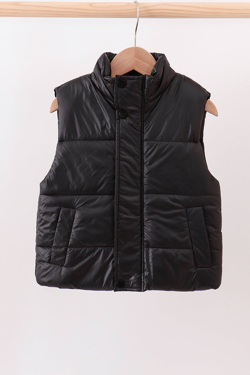 Black mom&me puffer vest - ARIA KIDS