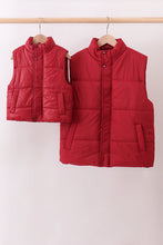 Maroon mom&me puffer vest - ARIA KIDS