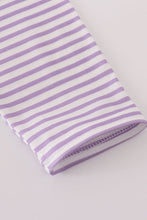 Purple LSU embroidery stripe top - ARIA KIDS