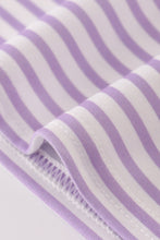 Purple LSU embroidery stripe top - ARIA KIDS