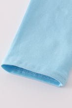 Blue character embroidery top - ARIA KIDS