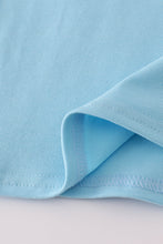 Blue character embroidery top - ARIA KIDS