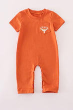 Rust Texas embroidery romper - ARIA KIDS