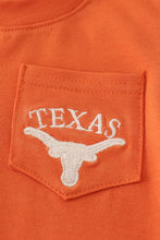 Rust Texas embroidery romper - ARIA KIDS