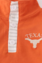 Rust Texas embroidery pants set - ARIA KIDS