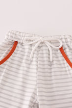 Rust Texas embroidery pants set - ARIA KIDS