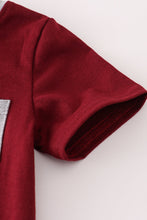 Maroon Mississippi embroidery romper - ARIA KIDS