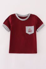 Maroon Mississippi embroidery top - ARIA KIDS