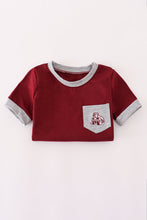 Maroon Mississippi embroidery top - ARIA KIDS