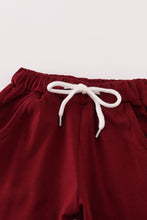 Maroon Mississippi embroidery pants set - ARIA KIDS