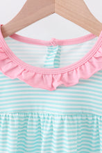 Blue character embroidery ruffle dress - ARIA KIDS