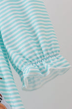 Blue character embroidery ruffle dress - ARIA KIDS